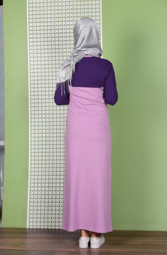 Purple Hijab Dress 2802-04