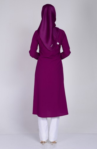 Nakış Detaylı Tunik 1094-05 Mor