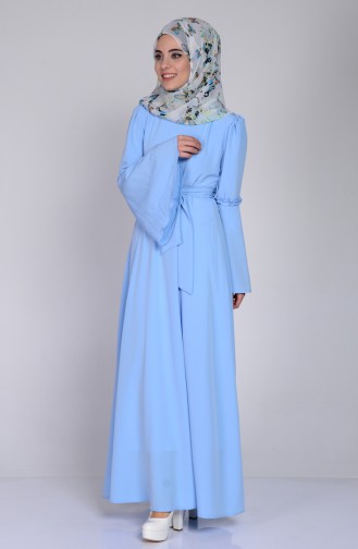 Robe Hijab Bleu Bébé 1401-06