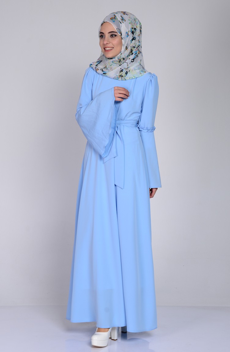 blue burqa dress ndigo Blue Hijab Dress 2344IM