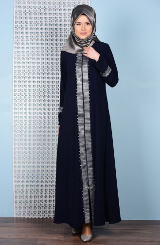 Abaya mit Strassstein 99043-03 Dunkelblau 99043-03