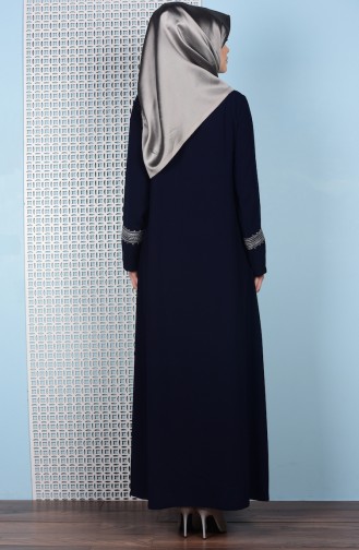 Abaya mit Strassstein 99043-03 Dunkelblau 99043-03