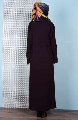 Abaya mit Reißverschluss 7716-02 Lila 7716-02