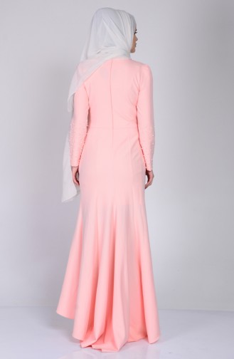 Salmon Hijab Dress 3009-01