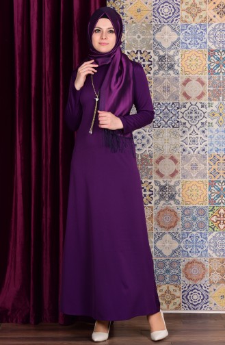 Purple Hijab Dress 4082-09