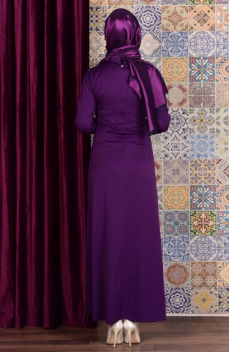 Purple Hijab Dress 4082-09