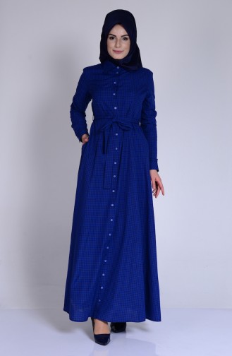 Saxe Hijab Dress 2792-06