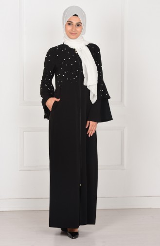 Abaya mit Strassstein 1264-01 Schwarz 1264-01