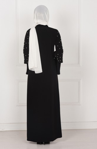 Abaya mit Strassstein 1264-01 Schwarz 1264-01