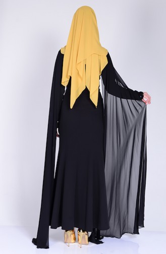 Robe de Soirée Paillette 52573-01 Noir 52573-01