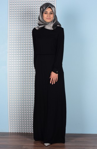 Black Hijab Dress 5042-01