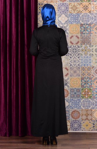 Black Hijab Dress 4082-01