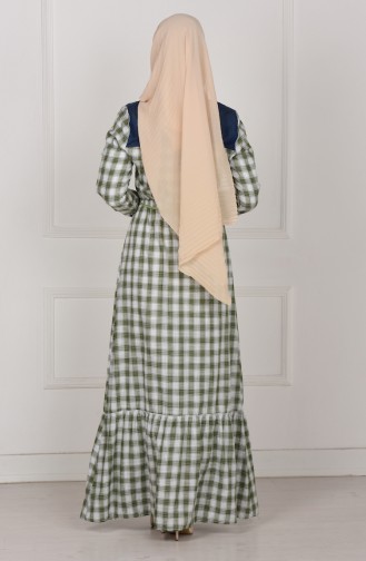 Khaki Hijab Dress 9178-07