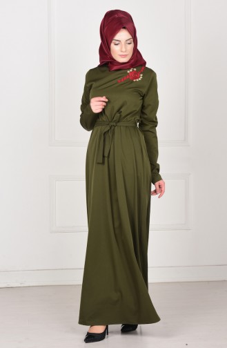 Green Hijab Dress 2059-07