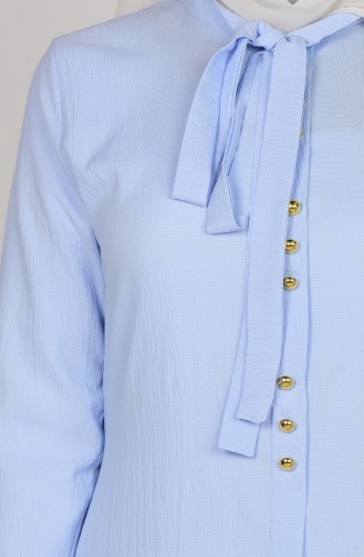 Tunique Détail Cravate 1084-13 Bleu Glacé 1084-13