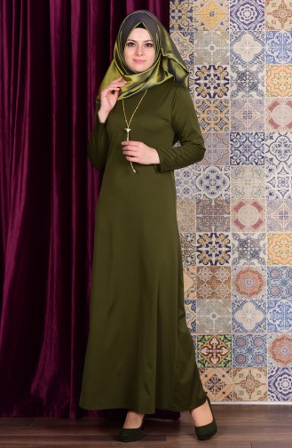 Green Hijab Dress 4082-05