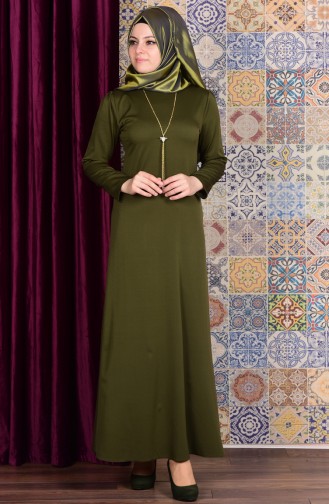 Green Hijab Dress 4082-05