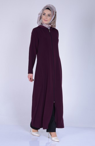 Abaya a Capuche 2099-12 Cerise 2099-12