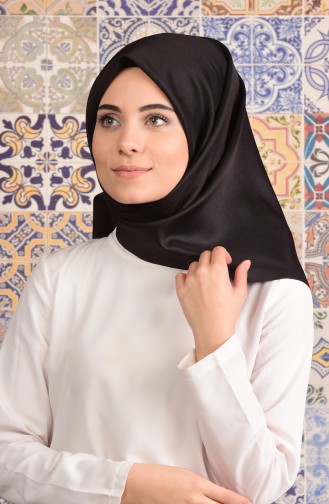 Sefamerve Çıtçıtlı Eşarp 01 Siyah