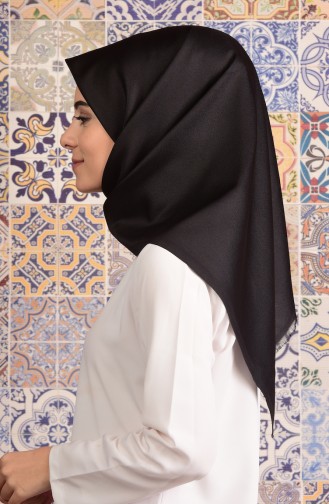 Sefamerve Çıtçıtlı Eşarp 01 Siyah