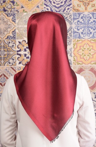 Dark Red Snap-Fastener Scarf 15