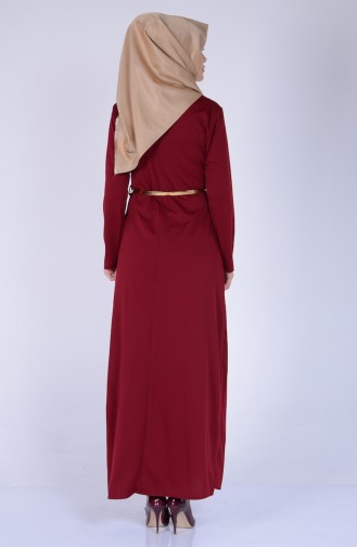 فستان أحمر كلاريت 1077-07