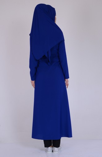 Saks-Blau Hijab Kleider 4083-03
