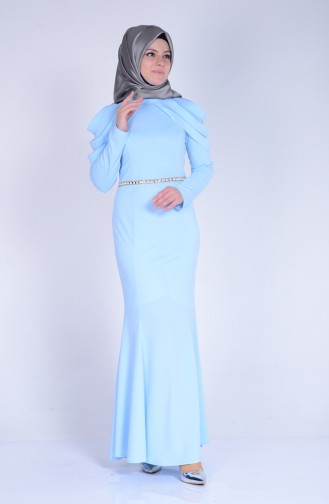 Habillé Hijab Bleu Bébé 3060-05