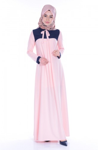 Navy Blue Hijab Dress 2790-10