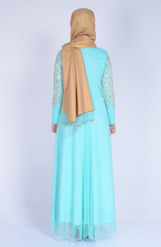 Mint Green Hijab Dress 3059-07