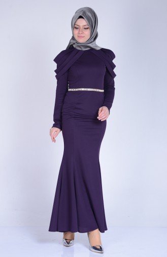 Purple İslamitische Avondjurk 3060-06