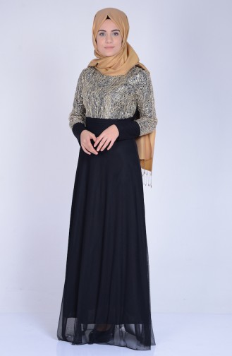 Black Hijab Dress 3059-06