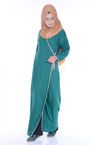 Grün Hijab Kleider 001-05