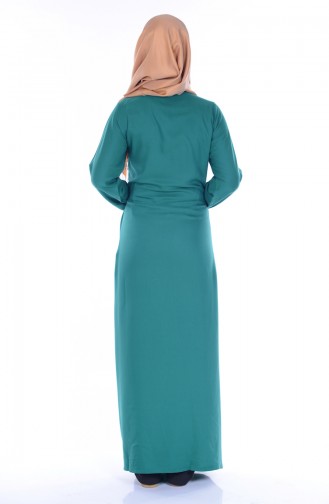 Grün Hijab Kleider 001-05
