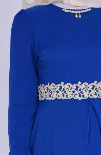 Saxe Hijab Dress 2837-02