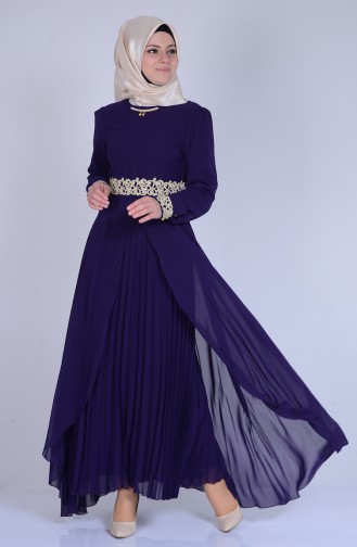 Purple Hijab Dress 2837-03