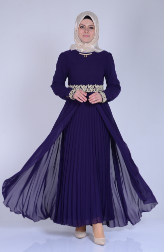 Purple Hijab Dress 2837-03
