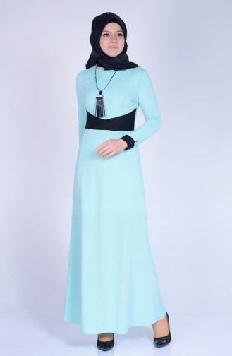 Mint Green Hijab Dress 3050-01