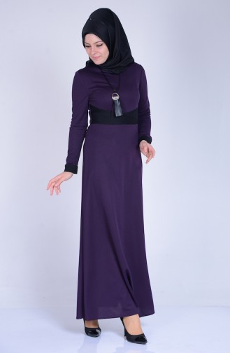 Purple Hijab Dress 3050-03