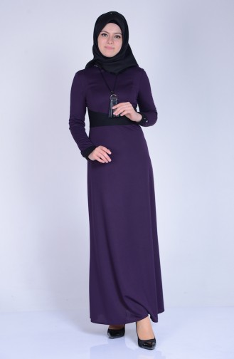 Lila Hijab Kleider 3050-03