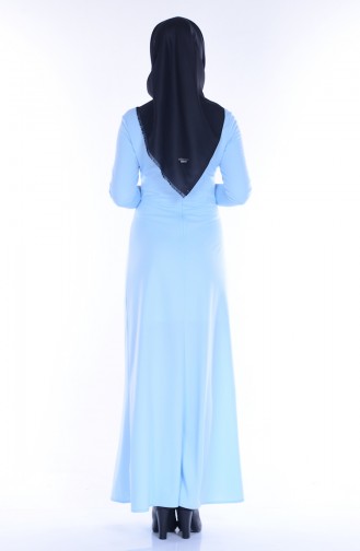 Baby Blue Hijab Dress 3050-05