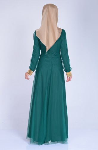 Green Hijab Dress 3057-05