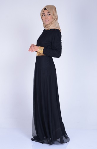 Robe Hijab Noir 3057-08