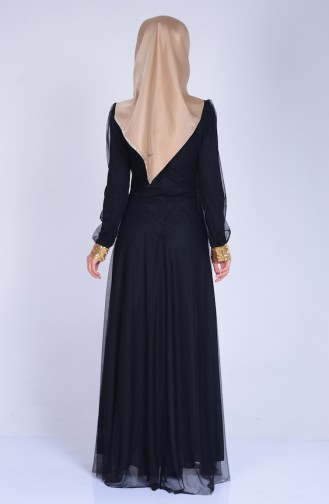 Black Hijab Dress 3057-08