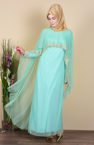 Minzengrün Hijab Kleider 3061-05