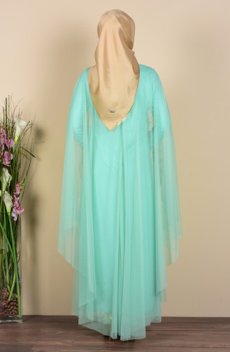Minzengrün Hijab Kleider 3061-05