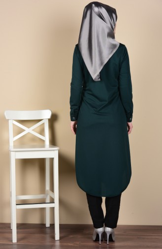 Önü Taşlı Tunik 2852-03 Yeşil