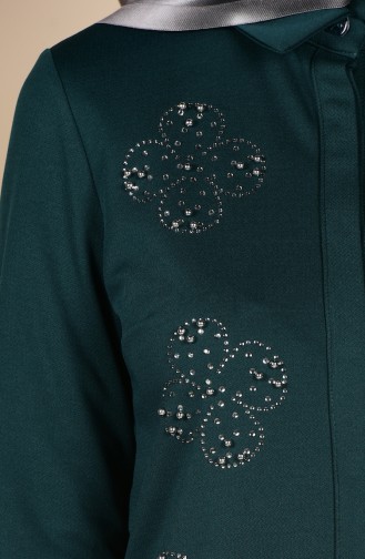 Önü Taşlı Tunik 2852-03 Yeşil