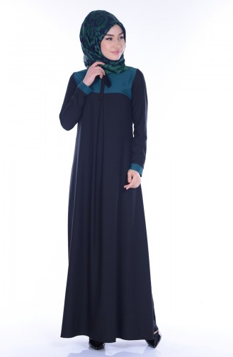 Emerald Green Hijab Dress 2790-07