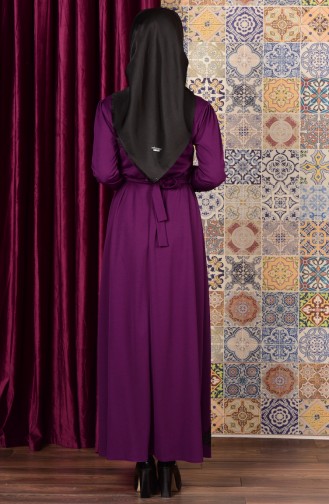 Purple Hijab Dress 4084-07